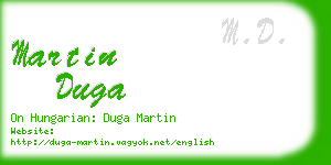 martin duga business card